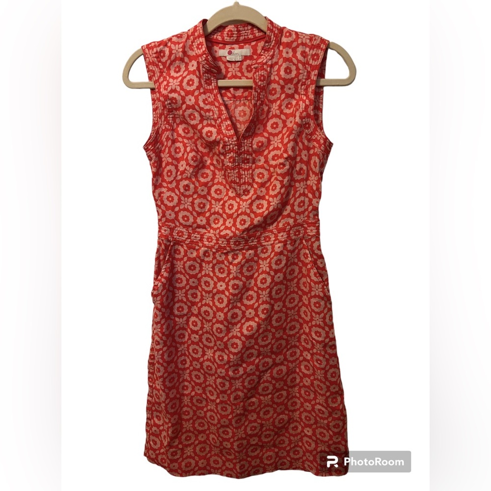 BODEN linen shift dress